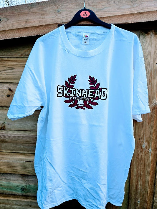 Skinhead A Way Of Life Laurel Burgundy T-Shirt - SALE