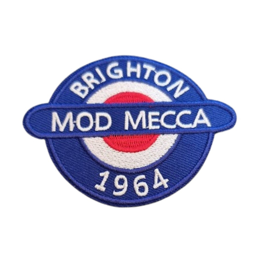 Brighton MOD Mecca 1964 Embroidered Iron Sew On Patch