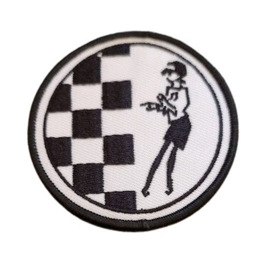 SKA 2Tone Girl Dancing Embroidered Iron Sew On Patch