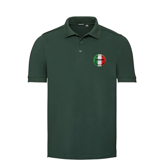 'Thrashed In England' Tailored Fit Short Sleeve Polo Shirt - Green