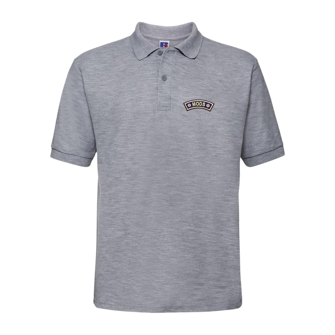 MODS - Tailored Fit Short Sleeve Polo Shirt - Light Grey