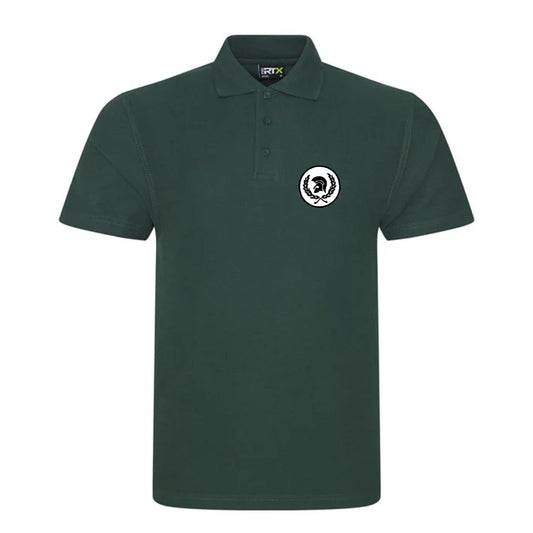 'Trojan Records Laurel' - Short Sleeve Polo Shirt - Bottle Green